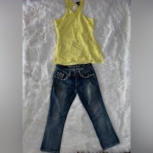 Grace In L.A. capri pants; Material Girl blouse